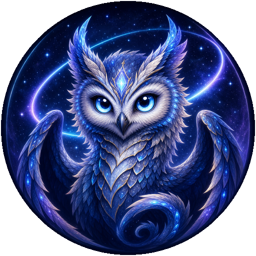 Lumen, a luminous owl-drake familiar