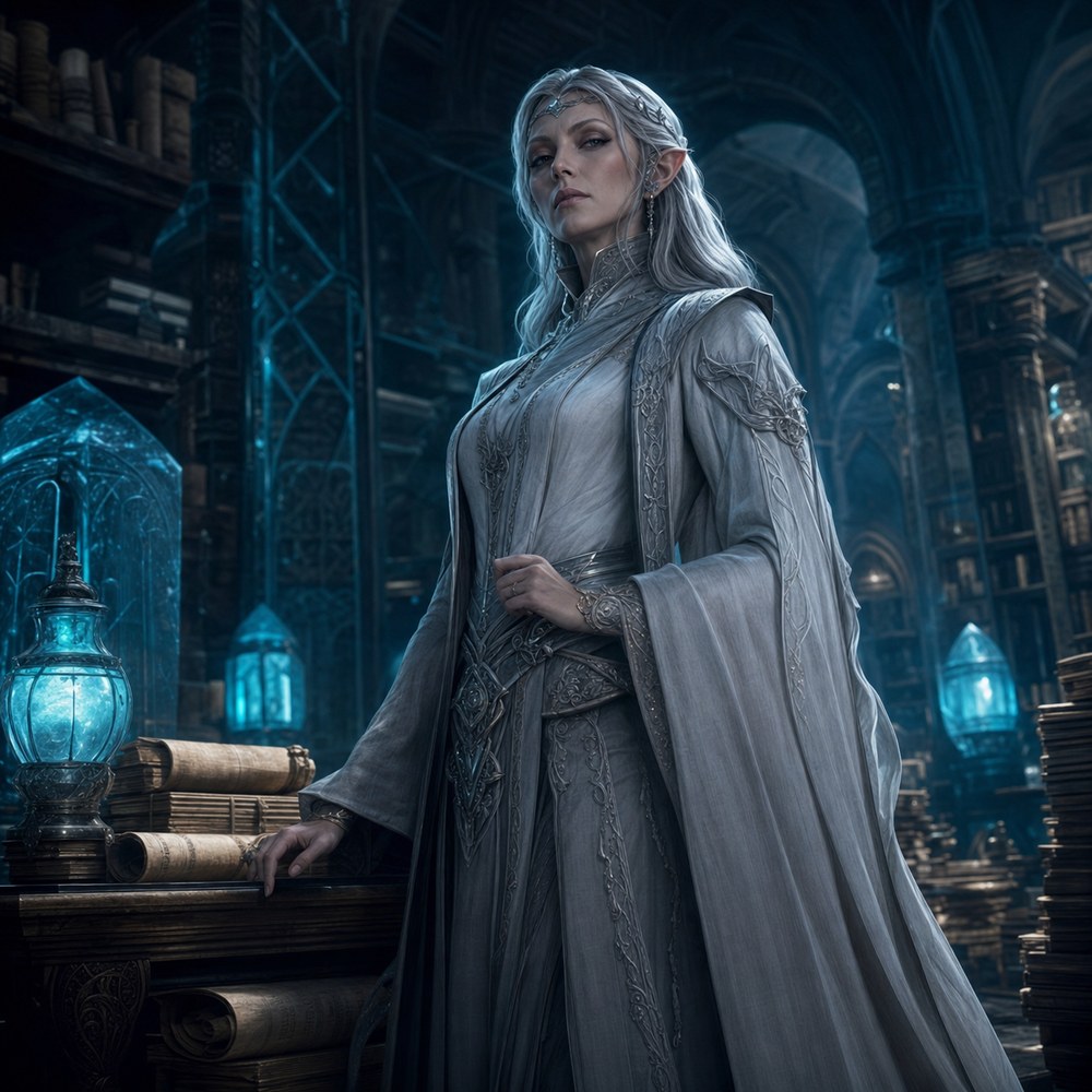 Portrait of Master Archivist Elenwe Starwhisper