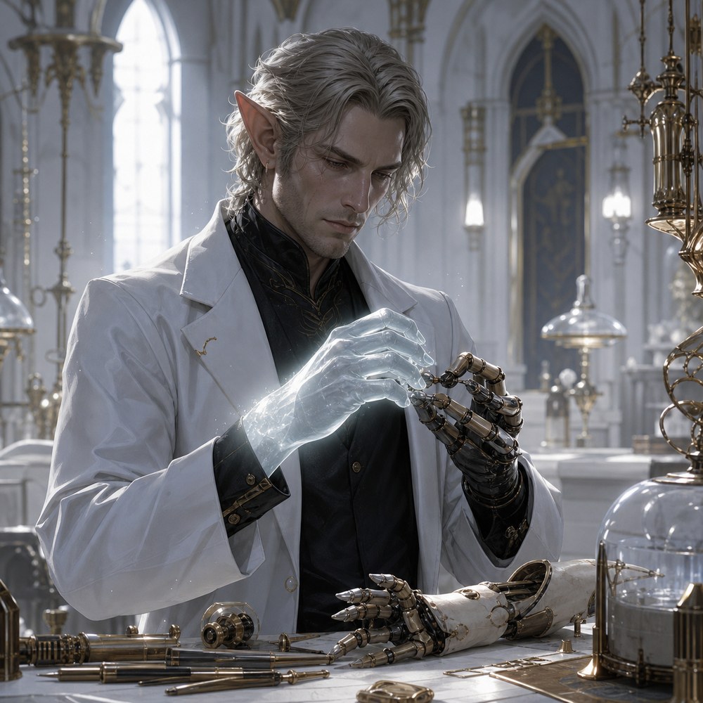 Portrait of Healer Kaelen of the Silver Light